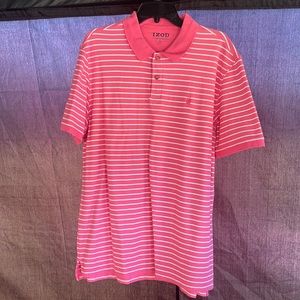 Izod pink striped xl polo
